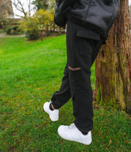 Load image into Gallery viewer, Black Cargo Joggers Slim fit
